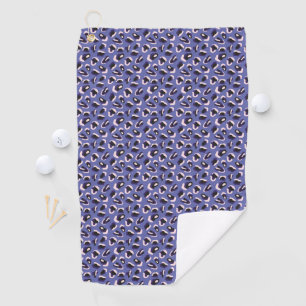 Purple Abstract Animal Print Golf Towel