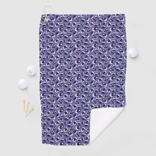 Purple Abstract Animal Print Golf Towel (InSitu)