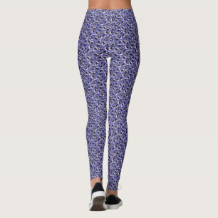 Purple Abstract Animal Print Leggings