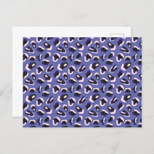 Purple Abstract Animal Print Postcard