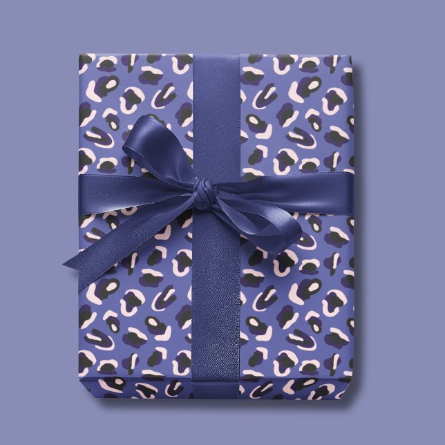 Purple Abstract Animal Print Wrapping Paper (Purple animal print wrapping paper sheets)