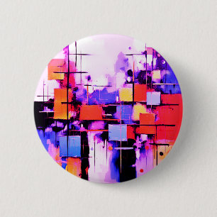 Purple Abstract Art 108 6 Cm Round Badge