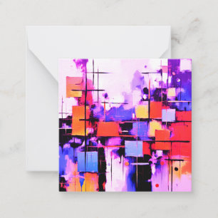Purple Abstract Art 108 Card