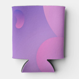 Purple Abstract Art Design Can Cooler