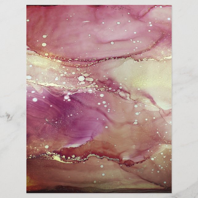 Purple Abstract Art Scrapbook Paper (Front)