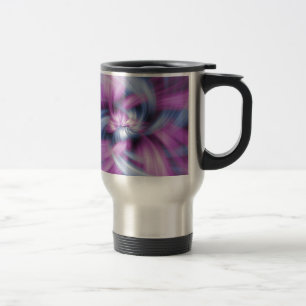 Purple Abstract Art Travel Mug