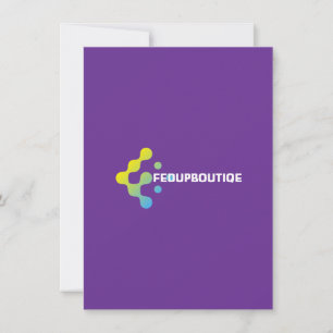 Purple Abstract Background   Minimalist Aesthetic  Thank You Card
