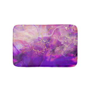 Purple Abstract Bath Mat