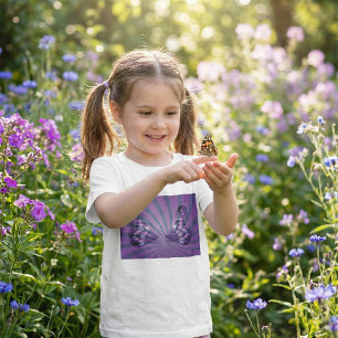 Purple Abstract Butterfly with Radiant Wings T-Shirt