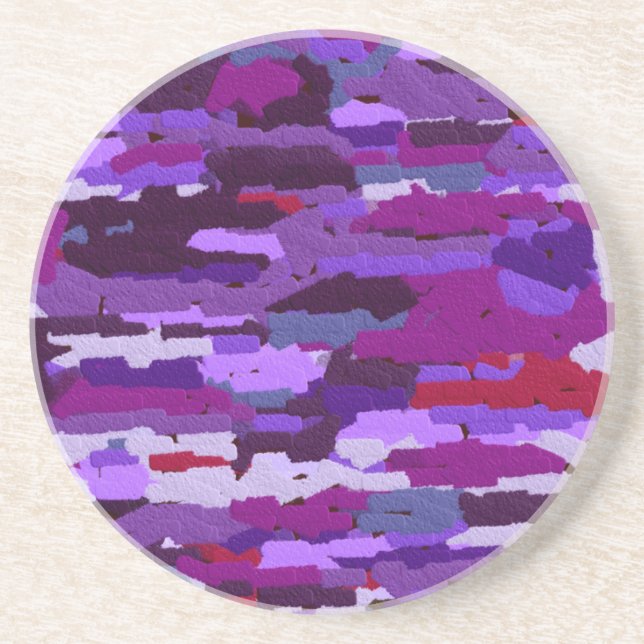 Purple Abstract Coaster (Front)