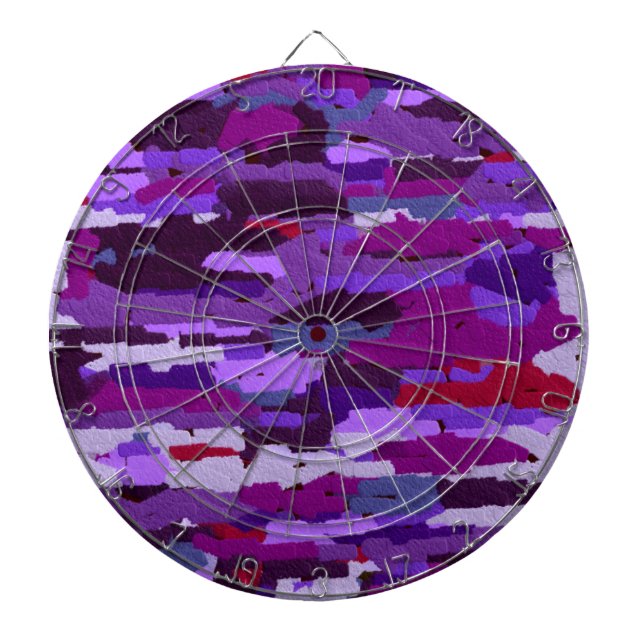 Purple Abstract Dartboard (Front)