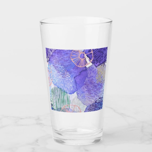 Purple Abstract Design Glass (Front)