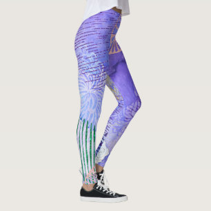 Purple Abstract Design Leggings