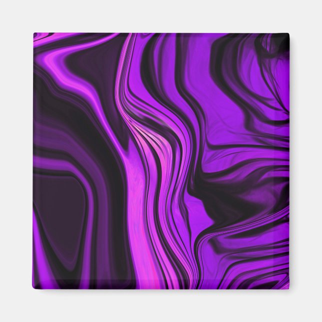 Purple Abstract Design Magnet (Front)