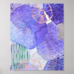 Purple Abstract Design Poster