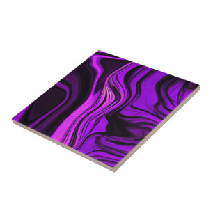 Purple Abstract Design Tile