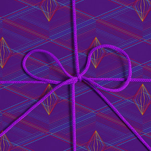 Purple Abstract Diamond Pattern ♢ Modern ♢ Unisex Wrapping Paper