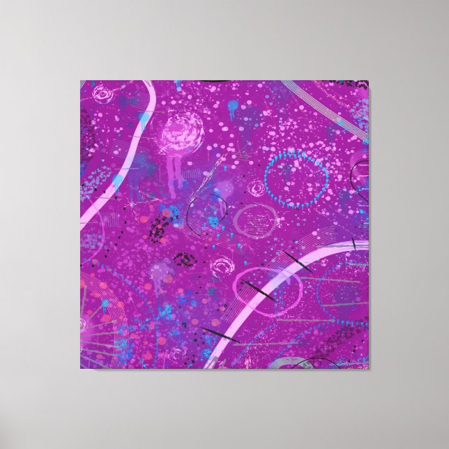Purple Abstract Dreamscape  Canvas Print (Front)