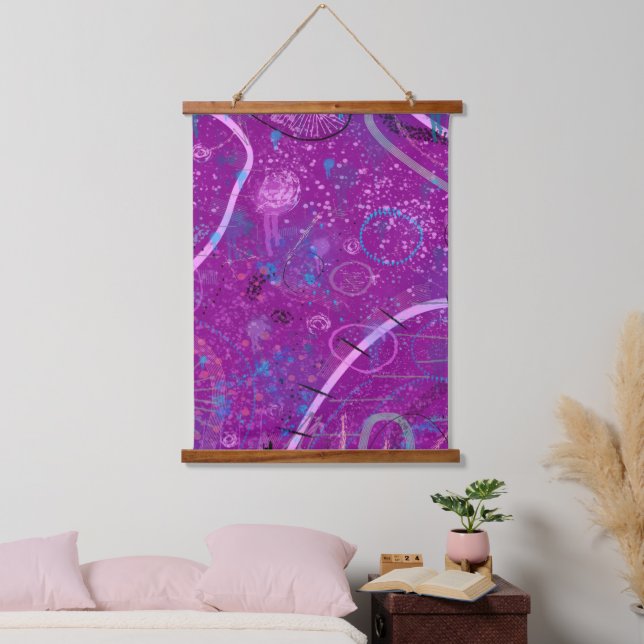 Purple Abstract Dreamscape  Hanging Tapestry (Bedroom)