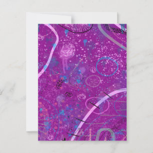 Purple Abstract Dreamscape  Postcard