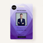 Purple Abstract Employee Photo Identification ID