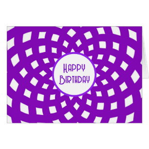 Purple Abstract Happy Card