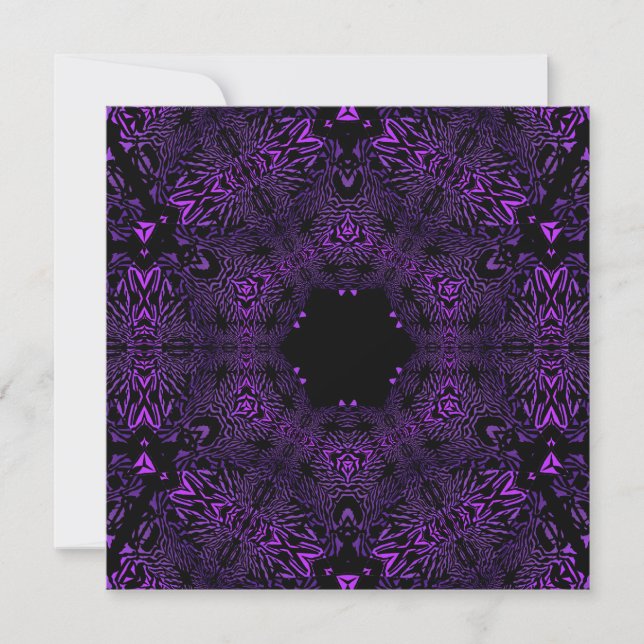 Purple Abstract Invite Birthday Party (Front)