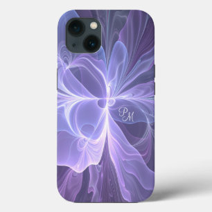Purple Abstract Modern Fractal Art Initials iPhone 13 Case