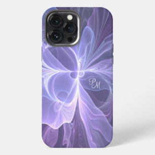 Purple Abstract Modern Fractal Art Initials iPhone 13 Pro Max Case