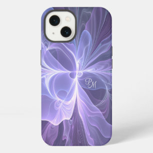 Purple Abstract Modern Fractal Art Initials iPhone 13 Case