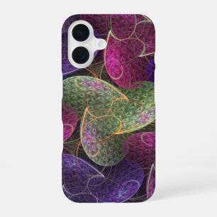 Purple Abstract Pattern Infinite Wish iPhone 16 Case