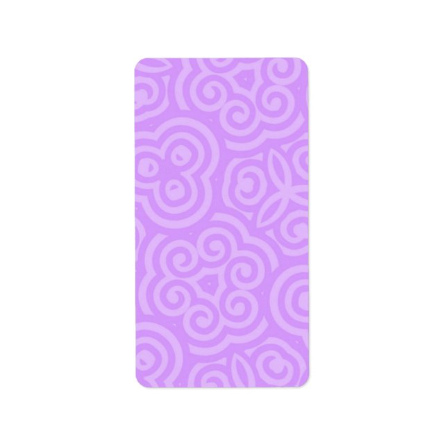 Purple Abstract Pattern Label (Front)