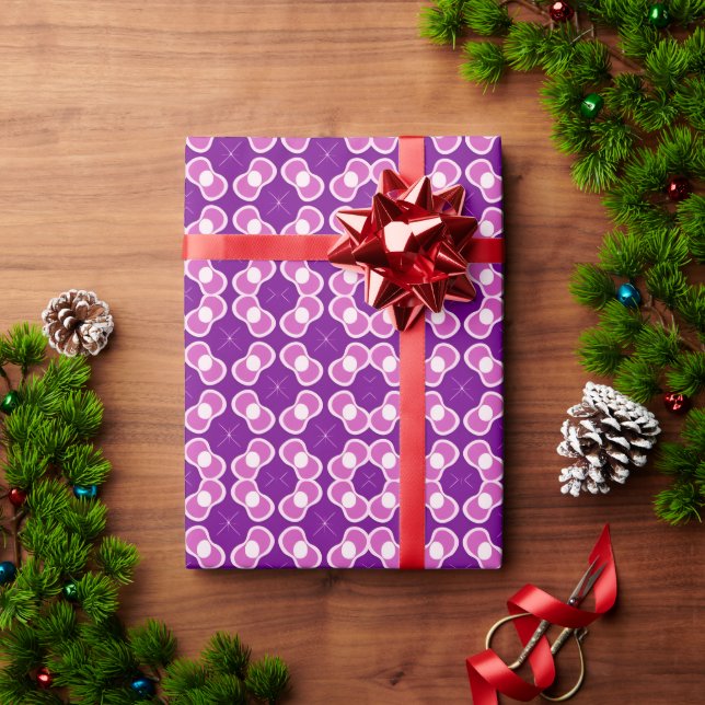 Purple Abstract Pattern Wrapping Paper (Holiday Gift)