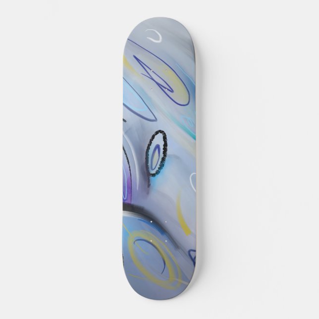 purple abstract skateboard (Front)