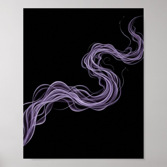 Purple Abstract Smoke - Ethereal Wall Art (Front)