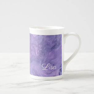 Purple Abstract Speciality Bone China Mug