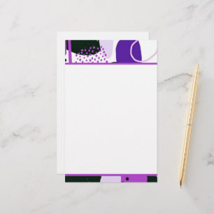 Purple abstract stationery