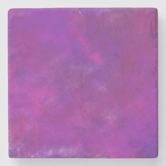 Purple Abstract Texture Stone Coaster (Front)