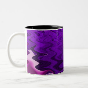Purple abstract Two-Tone coffee mug