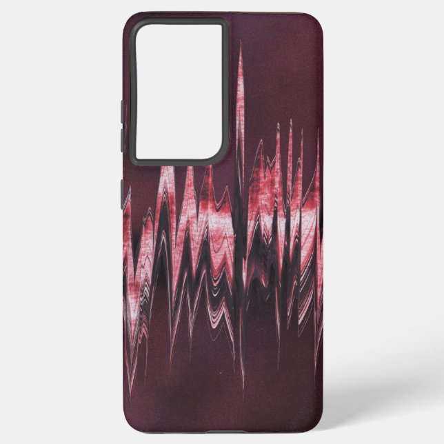 Purple Abstract Voltage Samsung Galaxy S21 Ultra Case (Back)