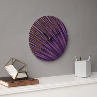 Purple Abstract Wall Clock