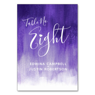 Purple abstract wash modern art table number 8