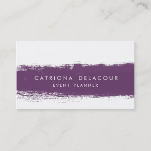 Purple Abstract Watercolor Splash Business Card