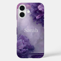 Purple Abstract, White Lines
