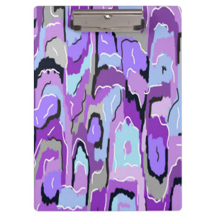 Purple Abstract with Blue and Black Clipboard