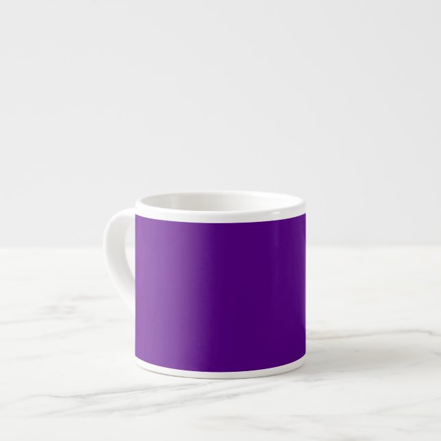 Purple Accent Colour Decor Customisable Espresso Cup (Front Left)