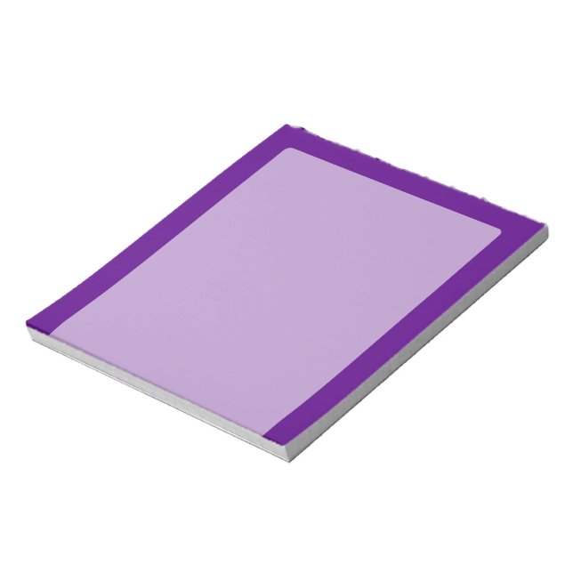 Purple Accent Colour Decor Customisable Notepad (Rotated)