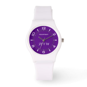 Purple Accent Colour Decor Personalised Watch
