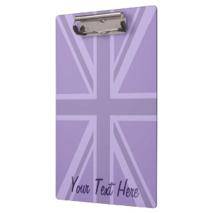Purple Accent Union Jack Decor Clipboard