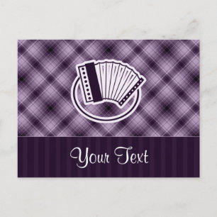 Purple Accordion Postcard